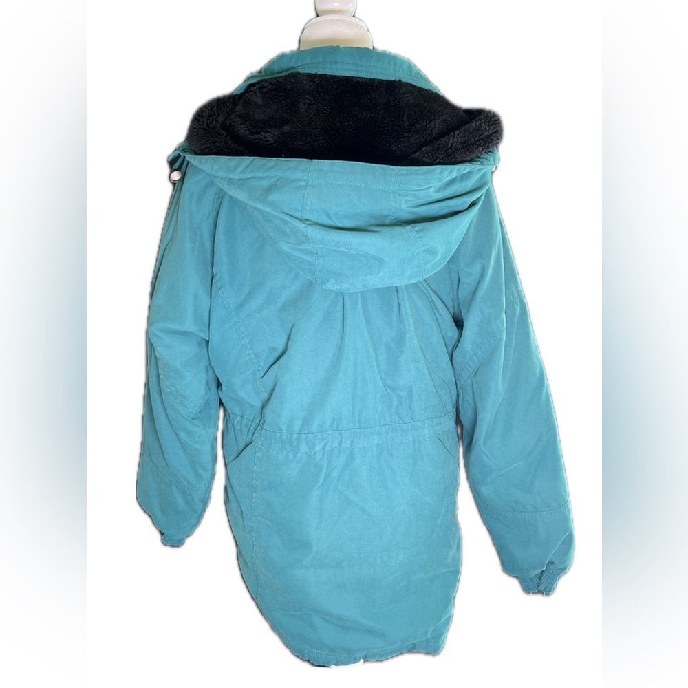 Rawik Skiwear vintage teal green snow ski jacket insulted hooded size L Large - Picture 2 of 11